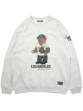 <img class='new_mark_img1' src='https://img.shop-pro.jp/img/new/icons8.gif' style='border:none;display:inline;margin:0px;padding:0px;width:auto;' />[MANIC DEE] KL LA FIRST PITCH BEAR CREW SWEAT