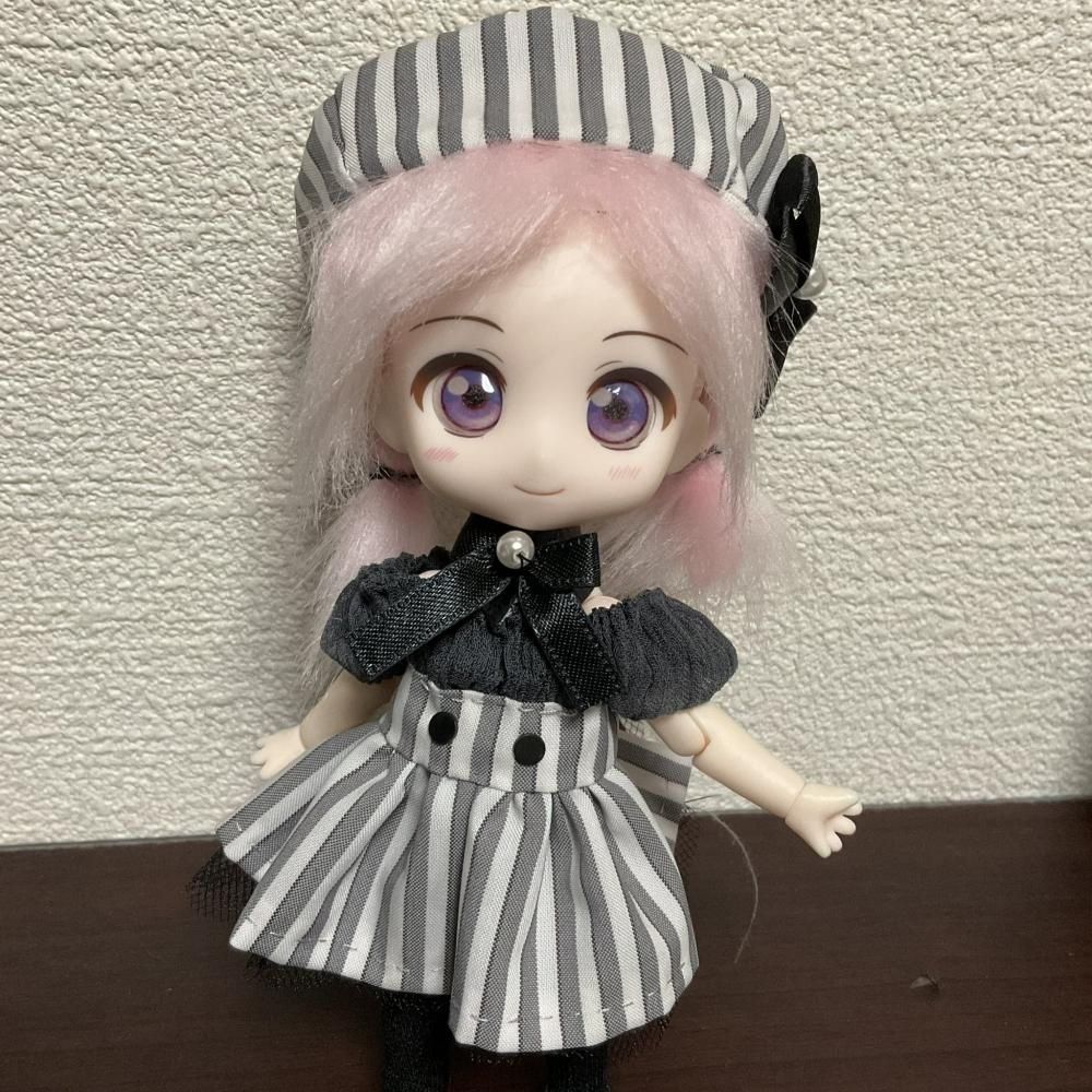 オビツ11・ねんどろいどどーる・ドル活7cm クラシカルワンピ縞 オビツ11・ねんどろいどどーる・ドル活7cm クラシカルワンピ縞