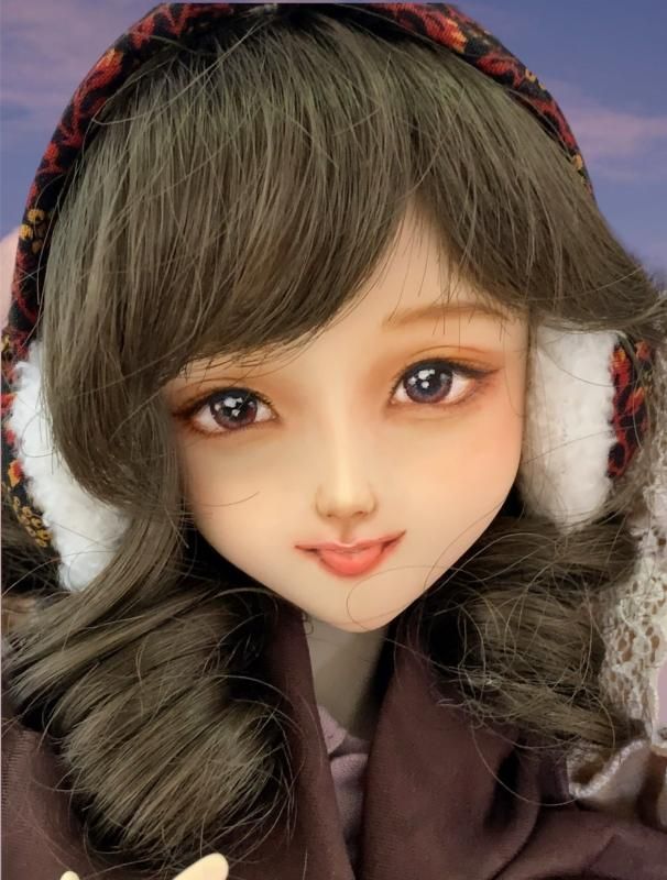 カスタムドールヘッド オビツ60HD-F01 雪星蒼空 - ブライス