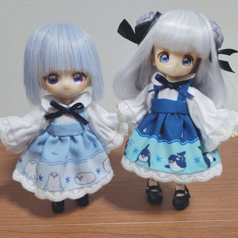 オビツ11・ピコP・ねんどろいどどーるサイズ 海のロリータワンピ