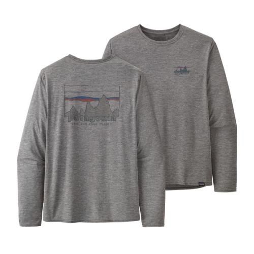 patagonia 「patagonia」 長袖Tシャツ L グレー メンズ