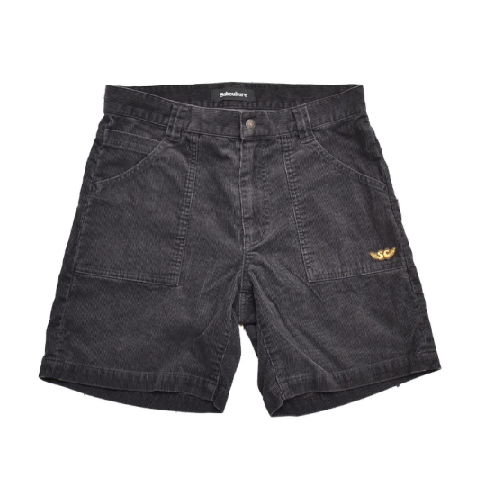 SCサブカルチャー CORDUROY SHORTS / BLACK 1 - ショートパンツ