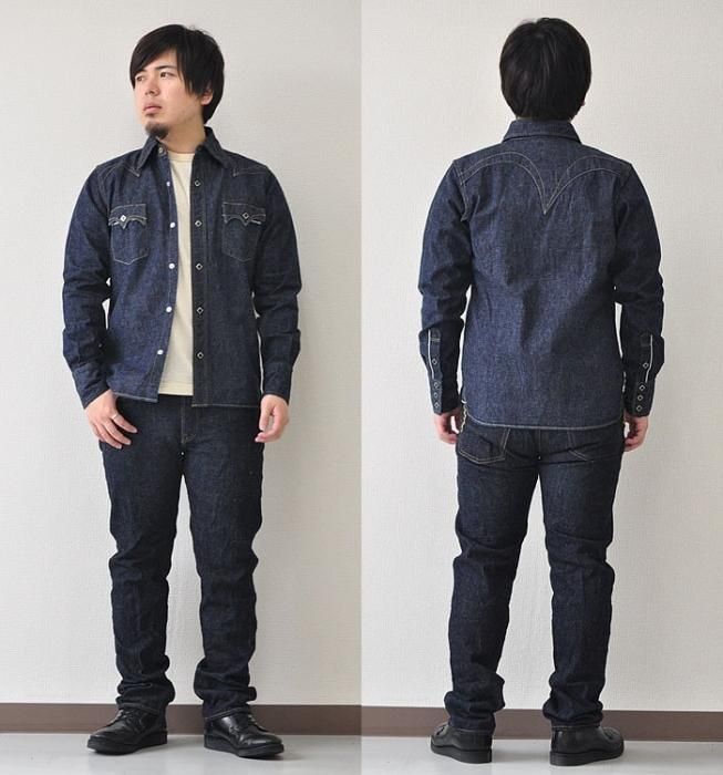 サムライジーンズ SAMURAI JEANS カモメデニムウエスタンシャツ デニムシャツ SWD-L01