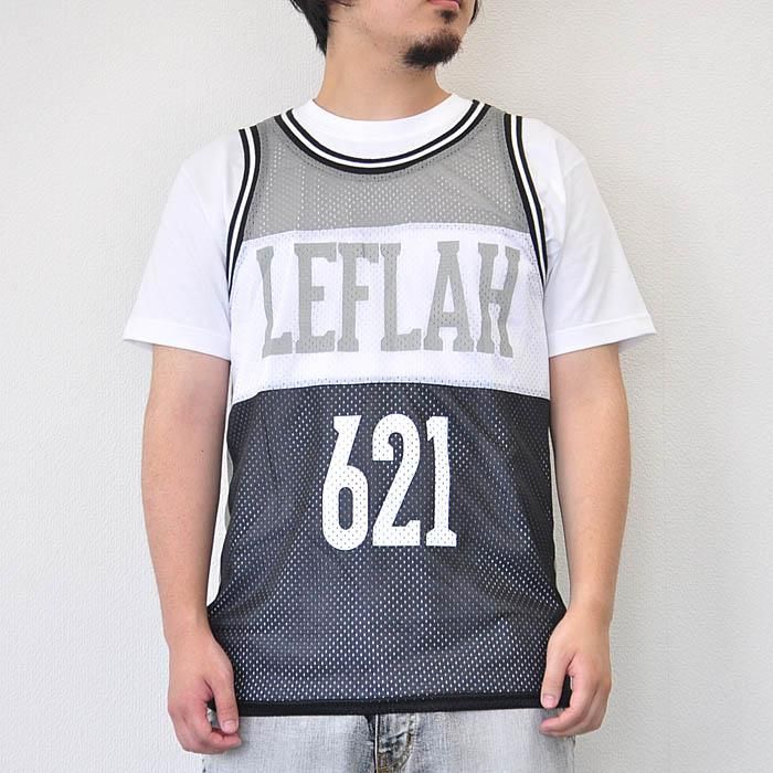 レフラー LEFLAH メッシュ タンクトップ メンズ 黒/グレー M-XXL ストリート 180621-001