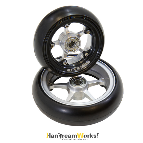 【中古】車椅子 キャスターホイールSET・WCR5・100mm WCR5キャスターホイール | OX - 車椅子（車いす）部品（パーツ