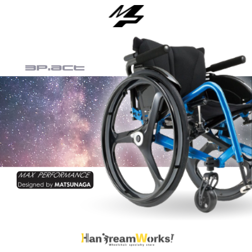 松永　MP製　車椅子用カーボンホイール　3P.act 車椅子 MP製 3P.act カーボンホイール | 24インチ - 車椅子（車いす