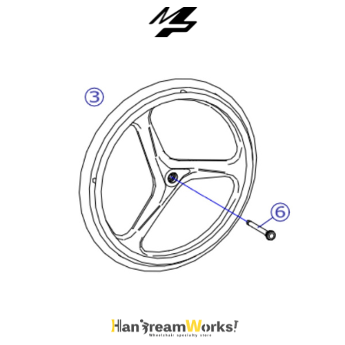 松永　MP製　車椅子用カーボンホイール　3P.act 車椅子 MP製 3P.act カーボンホイール | 24インチ - 車椅子（車いす