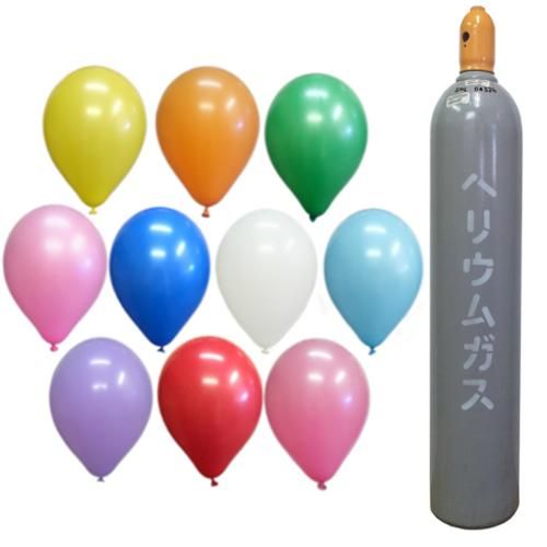 レンタルヘリウムボンベ6000L・26cm丸型風船700個セット - 風船