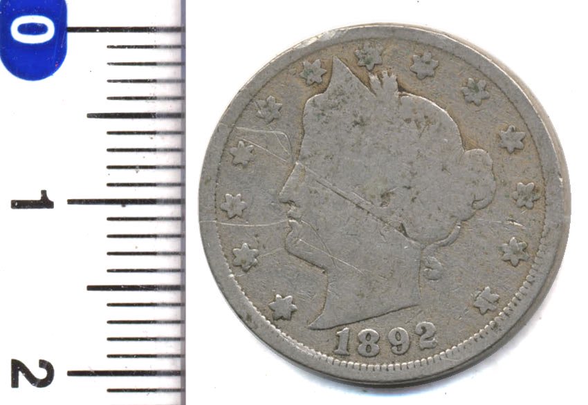アメリカ 5セント（リバティ）ニッケル 1892 F - 寺島コイン☆オンラインショップ