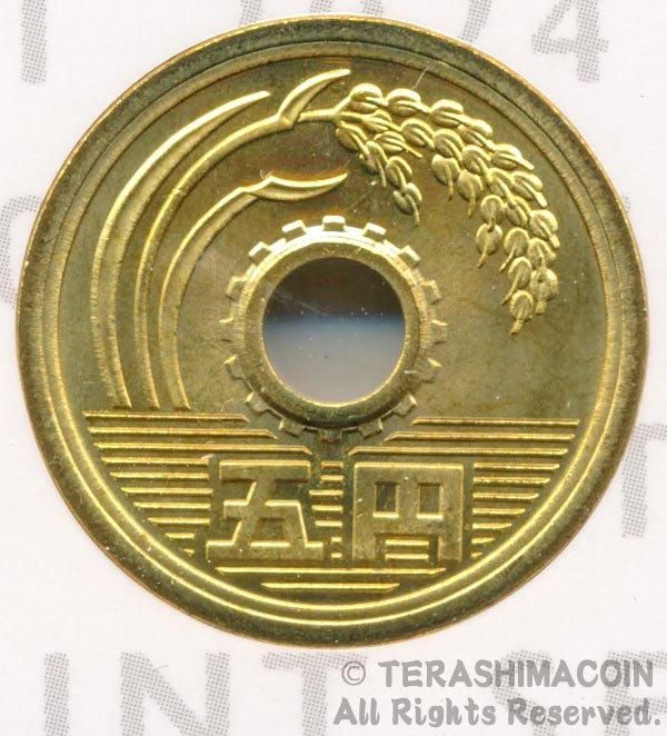 5円黄銅貨/ゴシック体（令和6年/2024/未使用） - 寺島コイン