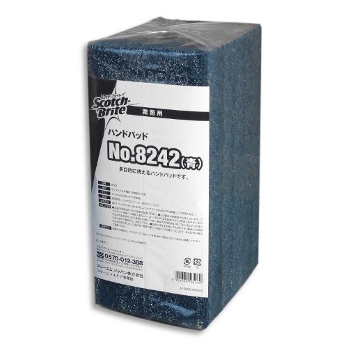 3M スコッチブライト ハンドパッドNo.8242(青) 5枚 - ワックス、洗剤