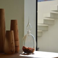 送料無料 インテリアアート・ガラスベース#01 フラワーベース ガラス 装飾 ディスプレイ 花瓶 一輪挿し 北欧 雑貨 置物 ガラス瓶 瓶 大きい おしゃれ 自然 ナチュラル