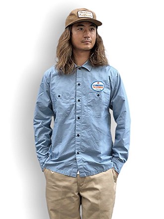 【STANDARD CALIFORNIA】スタンダードカリフォルニア SD Oval Logo Patch Work Shirt Long Sleeve