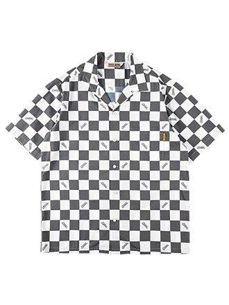 スタンダードカリフォルニア　チェッカー柄　Tシャツ XL STANDARD CALIFORNIA SD Checker Shirt - FLOATER
