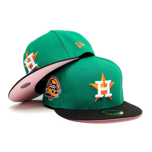 Houston Astros "45th Anniversary" New Era 59Fifty Fitted Cap Kelly [Pink Bottom]