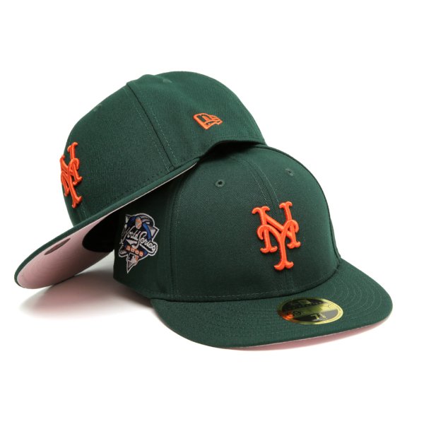 New York Mets “World Series 2000” New Era Low Profile 59Fifty Cap Dark Green [Light Pink Bottom]