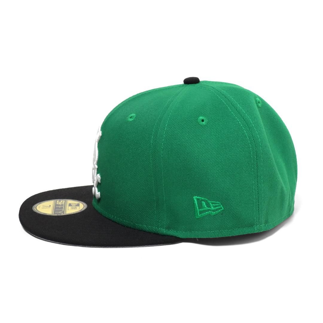 New Era 59FIFTY 緑色 キャップ 7 3/8 New Era 59FIFTY キャップ グレー/緑 7 3/8 MLBロゴ - メルカリ