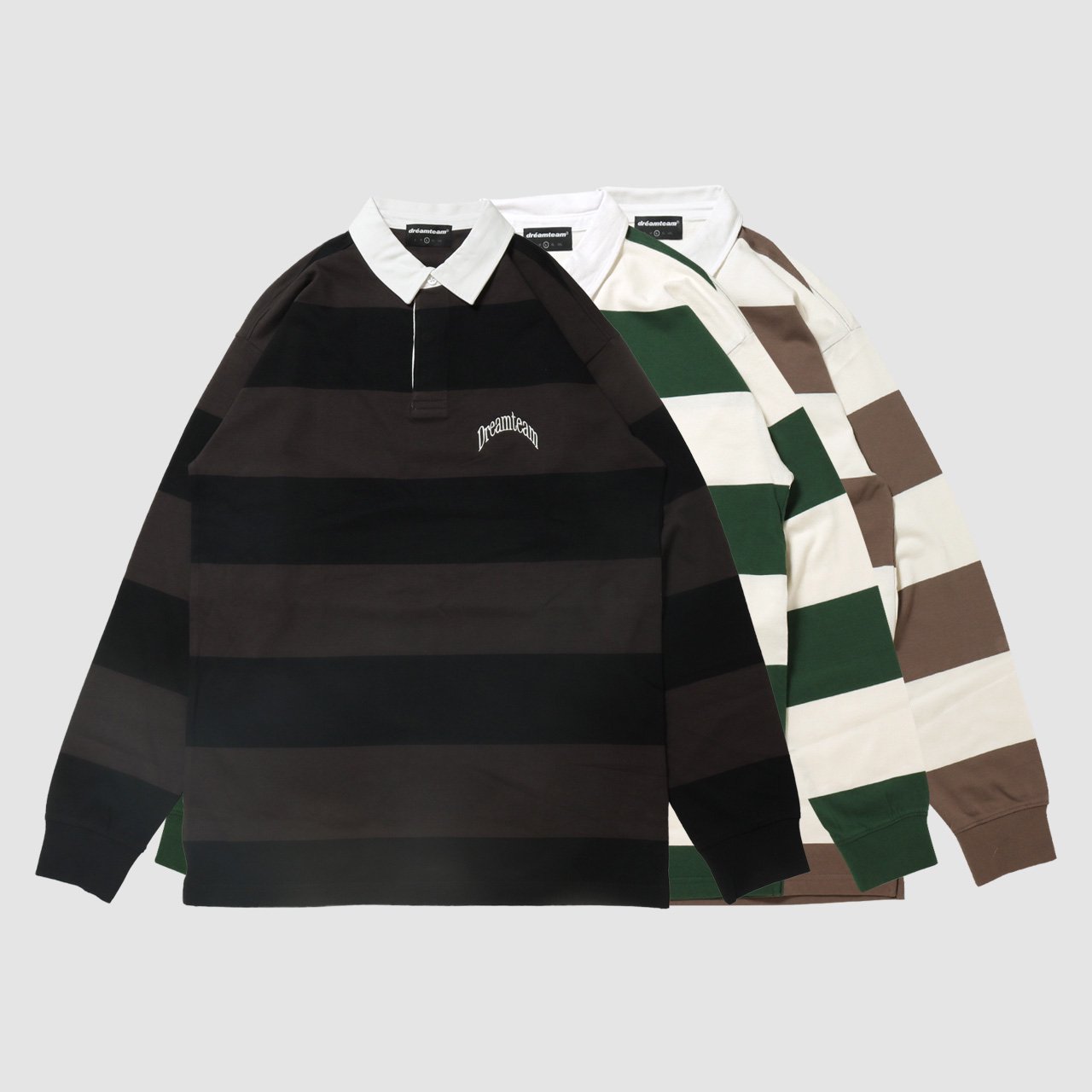 <img class='new_mark_img1' src='https://img.shop-pro.jp/img/new/icons20.gif' style='border:none;display:inline;margin:0px;padding:0px;width:auto;' />Dreamteam Arch logo Rugby Stripe Jersey