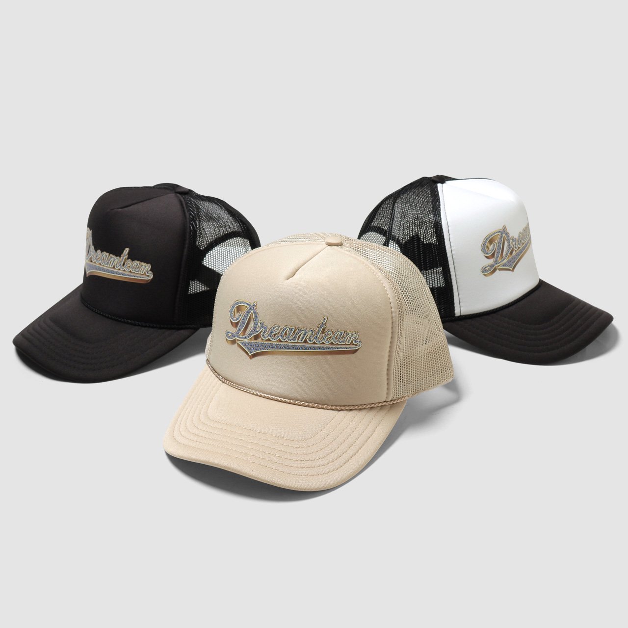 <img class='new_mark_img1' src='https://img.shop-pro.jp/img/new/icons20.gif' style='border:none;display:inline;margin:0px;padding:0px;width:auto;' />Dreamteam Bling Logo Mesh Cap
