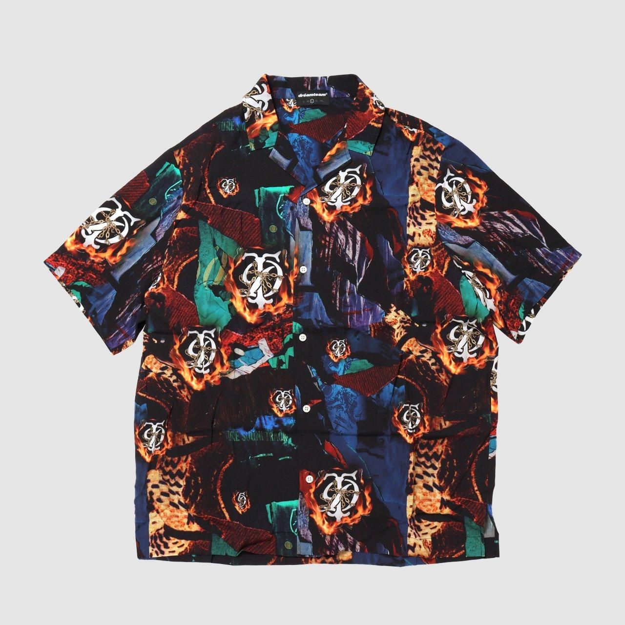 DT Vintage Logo Burnt Hole Short Sleeve Shirts