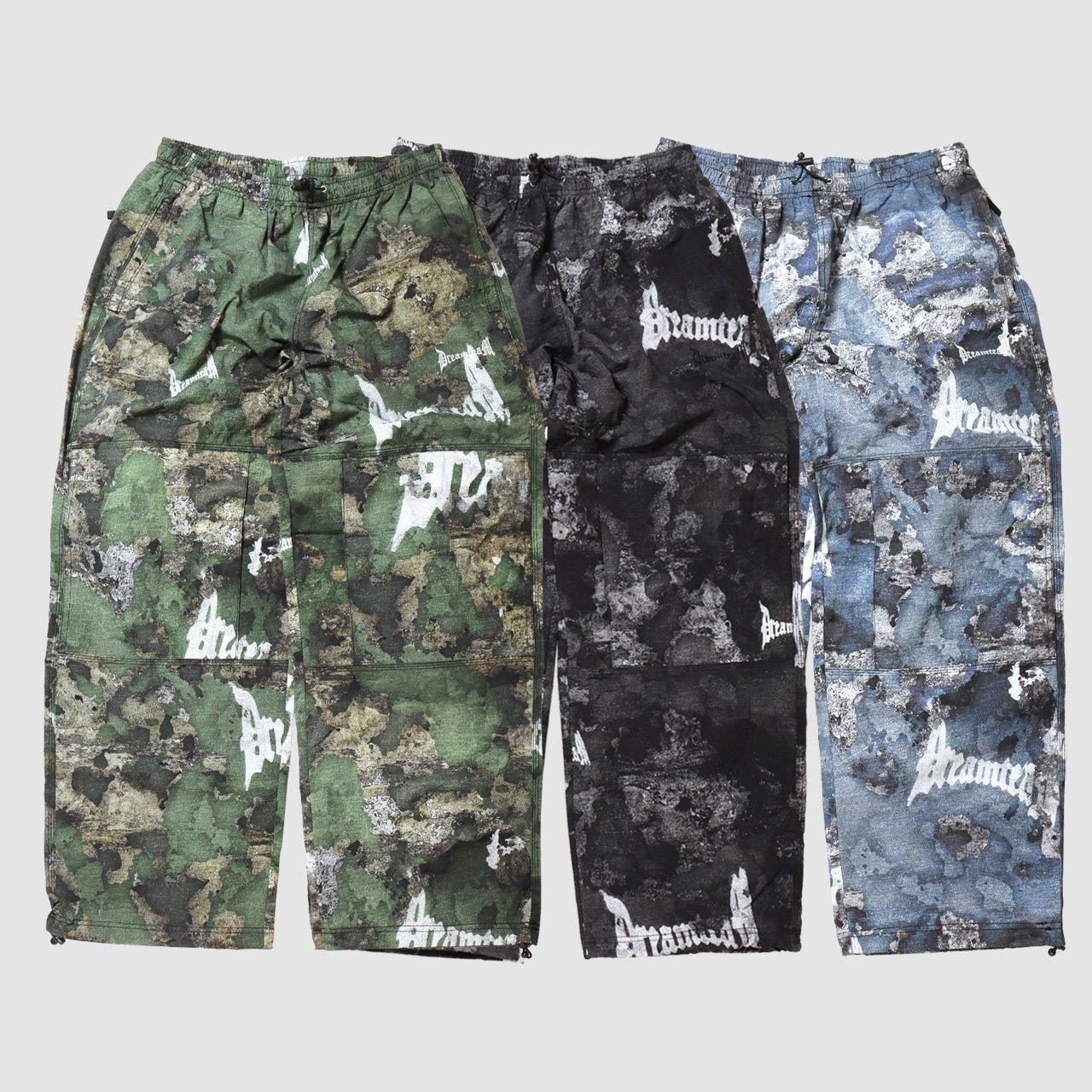 DREAMTEAM Old E Logo Camouflage Nylon Pants - DREAM TEAM ONLINE SHOP