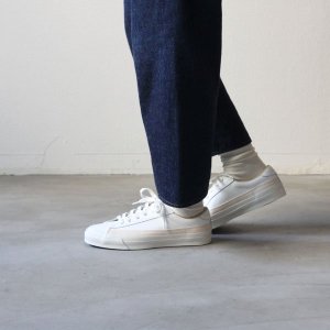 ASAHI / BELTED LOW LEATHER - WHITE