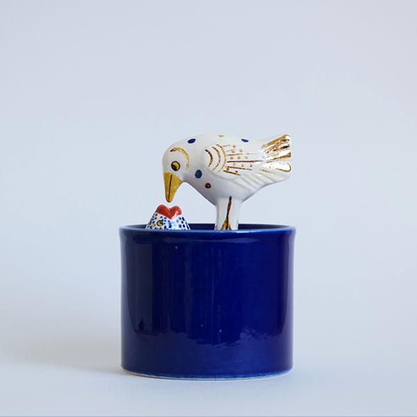 Lisa Larson（リサラーソン） Jar with Lid-man&fish- - dieci
