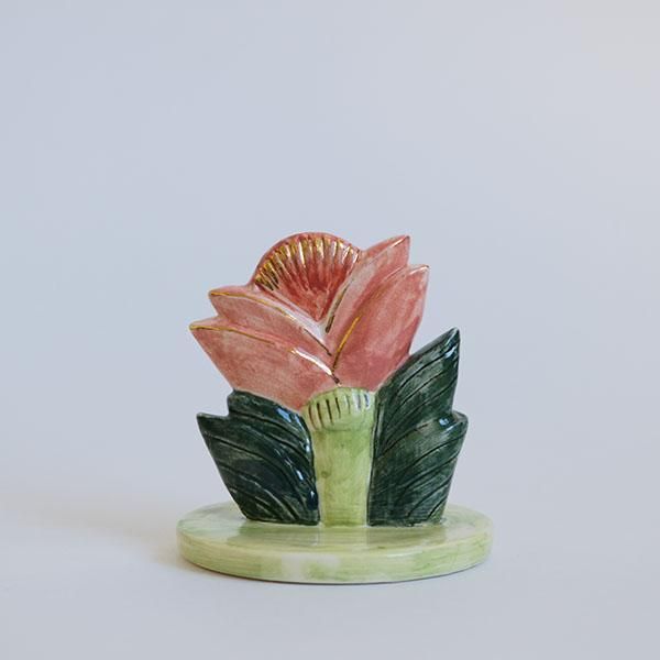 Lisa Larson（リサラーソン）Jar with Lid-big flower- - dieci