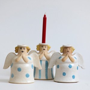 Lisa Larsonʥꥵ顼CANDLE HOLDER angel ŷ[WHITE]