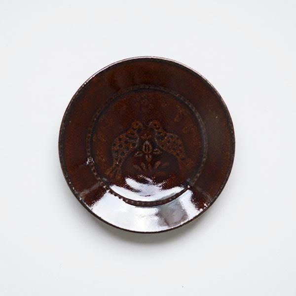 郡司庸久/型打ちプレート 4寸・鳥