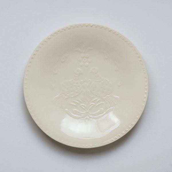 郡司庸久 郡司製陶所 大皿 リム皿 白 益子焼 作家もの プレート