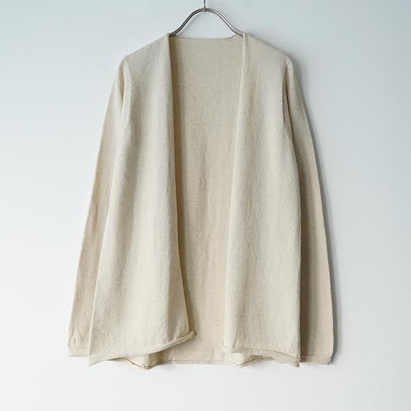 F/style（エフスタイル）佐藤ニットの無縫製の綿麻カーディガン長袖- dieci｜online shop