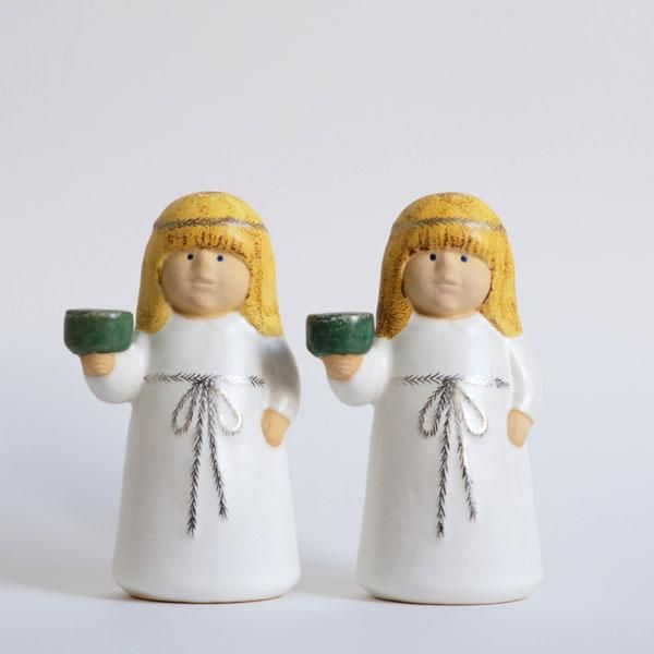 リサラーソン　アドベント　聖ルチア祭 キャンドルホルダー 4体セット リサラーソン アドベント 聖ルチア祭 キャンドルホルダー 4体