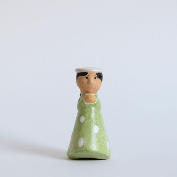 Lisa Larson（リサラーソン）CANDLE HOLDER ANGEL SMALL（green