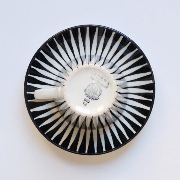 Uppsala Ekeby GEFLE ZEBRA 北欧　ビンテージ Upsala Ekeby GEFLE ゼブラZEBRAのティーC&S 2客 再入荷しま