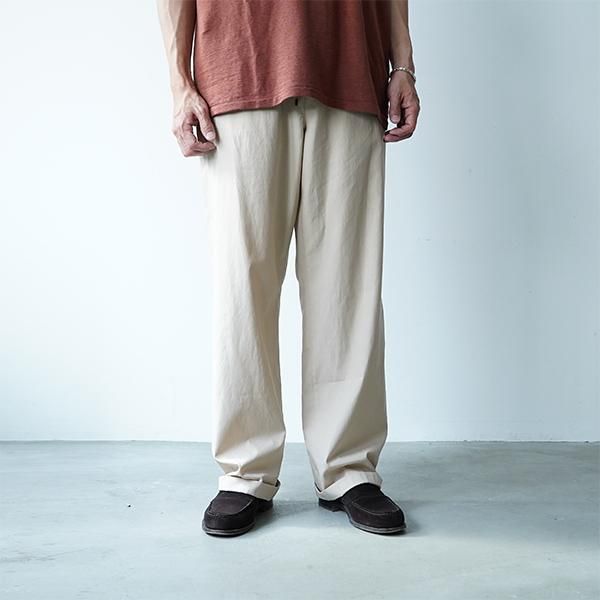 AURALEE WASHED FINX TWILL EASY WIDE PANT