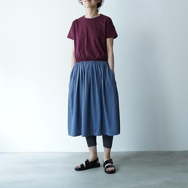 Homspun ホームスパン 30 1天竺配色ワンピース