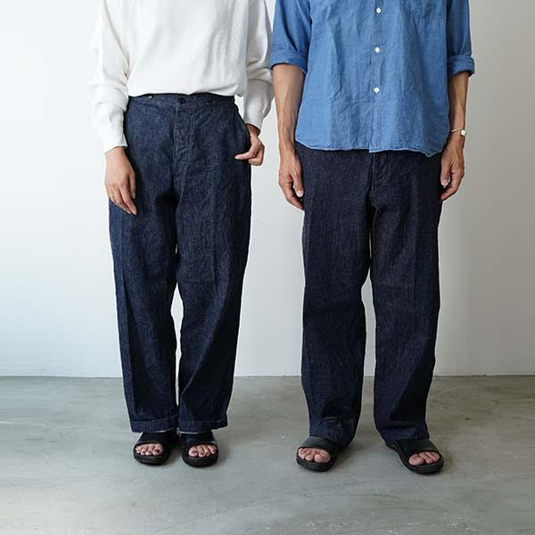 COMOLI 20ss／デニム オーバーパンツ