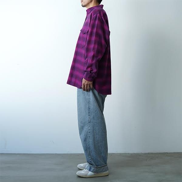 【3】21AW COMOLI コモリ ウール シルクワークシャツ