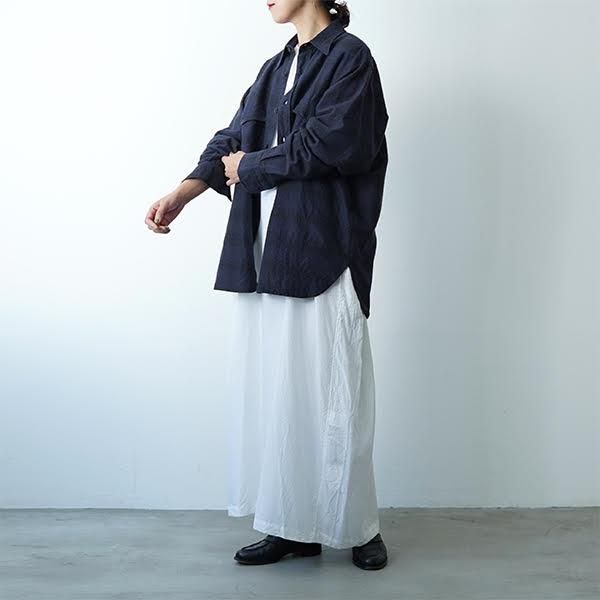 【3】21AW COMOLI コモリ ウール シルクワークシャツ