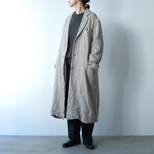 男女兼用 カジュアルウェア holk ウール縮絨 ノーカラー ジャケット