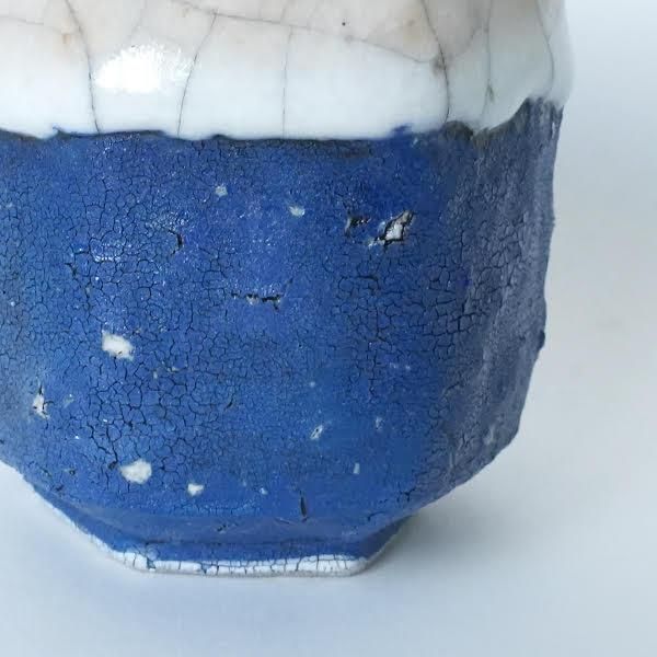 片瀬和広　湯呑　六角形　志野焼　窯変　作家　現代作家　陶芸　陶芸家 片瀬和広 湯呑 六角形 志野焼 窯変 作家 現代作家 陶芸 陶芸家