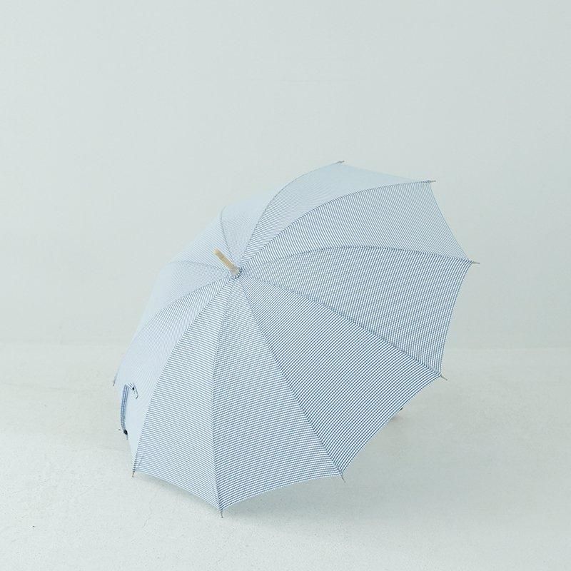 CINQ/晴雨兼用傘 ブルーチェック・ブラックチェック(長傘
