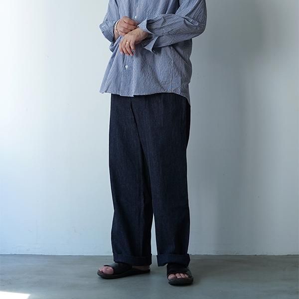 yaeca ヤエカ ビックタックキュロット M 黒 ブラック YAECA / チノタックストレート(MEN)- dieci｜online shop