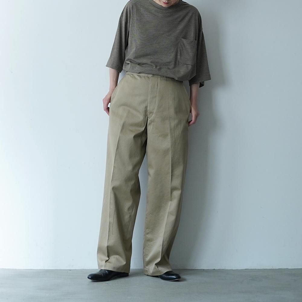 COMOLI／20SS コットンツイル 6ポケットパンツ KHAKI