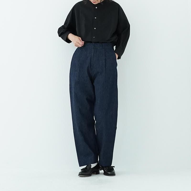 YAECA タックテーパードパンツ ブラック 29 YAECA/タックテーパード (WOMEN) dieci|online shop