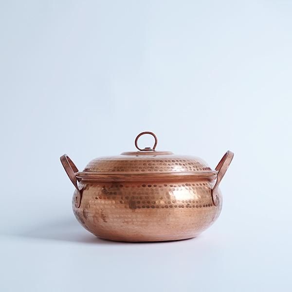 中国 雲南省／銅煮込み鍋（直径23cm/直径24.5cm/直径27cm）