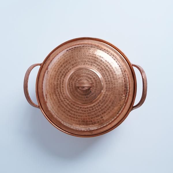 中国 雲南省／銅煮込み鍋（直径23cm/直径24.5cm/直径27cm）