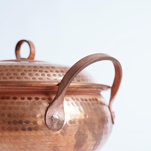 中国 雲南省／銅煮込み鍋（直径23cm/直径24.5cm/直径27cm）