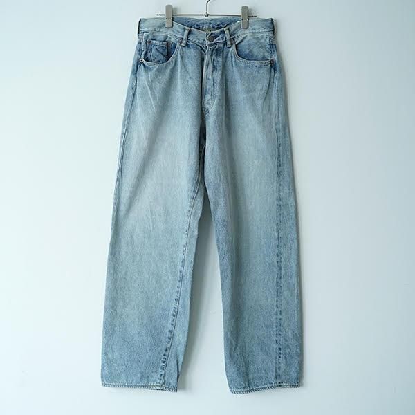 22aw comoli 5p denim pants bleach 2 devsoft.co.ao